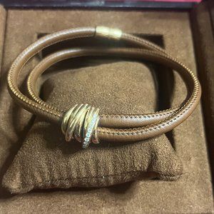 De Grisogono Leather Diamond Bracelet